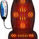 Back Massager with Heat, 5 Vibrating Modes & 2 Heat Levels, Back Massager Chair Pad, Electric Massage Seat Cushion, Massage Pad for Back Pain Relief, Gifts for Men Him Dad Mom Her (22.8" x 18.3" x 17")