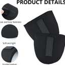 3 Pair Shoulder Pads, 1.5cm Removable Sponge Shoulder Pads Without Sewing, Blazer Suit Clothing Sponge Shoulder Lining Thickened Insert Clothes Accessories (Black+White+Skin Color)