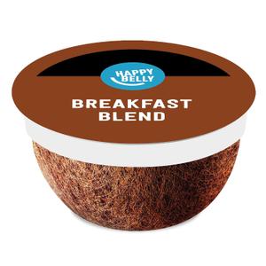 Amazon Brand - Happy Belly Breakfast Blend Compostable Coffee Pods, Light Roast, Compatible with K-Cup Brewer, 96 Count (EXP 12/23/26)