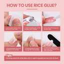 HOSAILY 6g Semi Solid Nail Glue No Need for UV Lamp, Newly Upgraded Quick Drying Super Strong UV-Free Glue for Fake Acrylic Press Ons, Long Lasting Sturdy Gentle on Nails