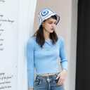Crochet Bucket Hat for Women Knit Handmade Foldable Floppy Beach Hat Fashion Cute Comfy and Casual