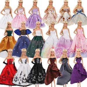 Doll Dress Set with Handmade Doll Clothes Wedding Party Dresses Gown Includes Gloves for 11.5 Inch Girl Doll（5 Styles）