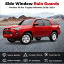 Canvcle 4Runner Rain Guards - Window Visors for Toyota 4Runner 2010-2024, Outside-Mount Tape-On Side Window Wind Deflectors for 4Runner Accessories, Vent Visors Shades Rainproof 4PCS