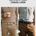 CHAOREN Stretch Belt Men 2 Pack - 1 3/8" Braided Golf Belts For Men - Casual Elastic For Pants and Jeans