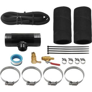 11408 Auxiliary Fuel Tank Install Kit Compatible with Gravity Fueled Auxiliary Fuel Tank for 2013-18 Dodge Ram 1500/2500/3500 Black