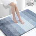 OLANLY Large Bathroom Rugs Mat 44x32, Extra Soft Absorbent Microfiber Bath Rugs, Rubber Backing, Quick Dry, Machine Washable Bath Mats for Bathroom Floor, Tub and Shower, Home Decor Accessories, Blue