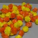 TWITTOOLS 4 Pcs Long Marigold Garland for Decoration, 5 Feet Artificial Yellow Red Marigold Flowers Indian Pooja Diwali Home Wedding Mantle Decor