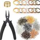 Hotop 1402 Pieces Split Jump Rings Set, Double Closed Jump Ring Multi Color Jewelry with Craft Loop Opener and Split Ring Plier for DIY Necklace Bracelet Craft Making