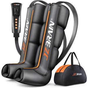 JZBRAIN Sequential Air Compression Recovery System : Professional Full Leg Compression Boots for Circulation and Pain Relief - Sequential Device for Muscle Relaxation - for Athletes,Women,Men Small