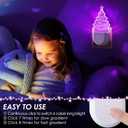 Meonum 2 Pack Christmas Night Light, 6 Color LED Vintage Christmas Night Light Dusk to Dawn, Nightlights Plug Into Wall for Bedroom Bathroom Living Room Porch Holiday Decor (Tree)