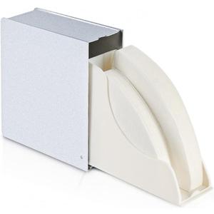 CAFEMASY Cone Coffee Filter Holder Storage - Frosted Silver Pour Over Coffee Paper Filter Holders Container Dispenser for Counter for Organize #4 #3 #2 #1 Cone & V60 Coffee Filters
