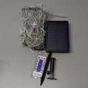 Solar String Lights Outdoor,500 LED 165FT Christmas Lights with 8 Modes and Timer, Remote Control for Holiday Patio Garden Party Decor(White) (Transparent Wire)