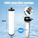FRX02 UltraCarb Ceramic Drinking Water Filter Cartridge, for Franke Triflow & Filterflow Undersink Filtration System, Compatible with Franke 02 FRX-02 W9223021 FR9455 FRX-01