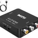 BD&M AV to HDMI Converter, RCA to HDMI Adapter, Composite CVBS Video Audio Support PAL/NTSC for TV/PC/ PS3/ STB/Xbox VHS/VCR/Blue-Ray DVD Players