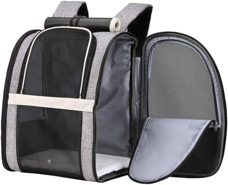 Texsens Pet Carrier Backpack with Window Blind for Small Cats Dogs, Ventilated Design, Safety Straps, Buckle Support, Collapsible, Designed for Travel, Hiking, Winter Outing, Outdoor, Go to Vet (Upgraded-Black)