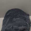 LBRO2M Striped Sherpa Fleece Bed Blanket Queen Size, Super Soft Fuzzy Plush Warm Cozy Fluffy Microfiber Couch Throw Velvet Double Reversible Luxurious Blankets (90x90), Dark Grey