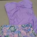 B2prity Women's Tankini Swimsuit Tummy Control Ruched Two Piece Bathing Suit Push Up Modest Swim Suits with Shorts Medium