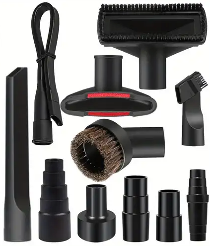 1.25 Inch Vacuum Brush Attachment Kit Compatible with All Vacuums Using 1-1/4'' Accessories - 1.25 Inch Shop Vac Accessories: Horse Hair Dust Brush, Vacuum Extension Wand and More (7 Pack)