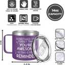 2 x Gossby Thank You Gift for Women - 14oz Insulated Tumbler Mug with Lid, Straw - Sometimes You Forget You're Awesome - Appreciation, Inspirational Cheer Up Gift for Teacher, Boss, Coworker, Friend