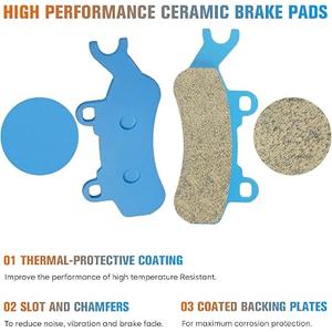 Brake Pads Ceramic for Can-Am Defender HD5 2017-2019, Maverick X3 Turbo Trail 800 1000 2018 2019 2020 2021-2 Sets Front & Rear ATV Brakes