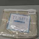 TUMEI Premium Linen French Flax Flat Sheet Only - 35% Euro Linen 65% Cotton Flax Linen Sheet, Stone Washed, Ultra Soft & Breathable, Queen Size90x102Linen, 1-Piece Farmhouse Top Sheet