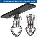 2Pack Ceiling Mount Swing Hanger with Bearing 900 LB Capacity Heavy Bag Hanger 360 Swivel Hook Hanging Chair Mount Stainless Steel Swing Hardware for Aerial Silks, Punching Bag, Hammock, Porch Swings