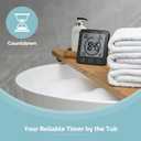 KADAMS Shower Clock Waterproof Bathroom Timer Digital Wall Clock with Countdown, Magnetic Kitchen Clock with Temperature & Humidity, Suction Cup for Kids Shower Spa Cook Bath (Black)