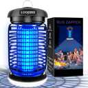 LUOJIBIE Bug Zapper Outdoor, Electric Mosquito Killer Fly Trap with UV/LED Light, 4200V High Voltage Waterproof Flying Insect Zapper for Backyard Patio, Indoor Mosquito Zapper for Home Garage