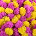 Marubhumi 5 PC - 5 feet Artificial Marigold Flower Garland – Long Strands for Diwali, Wedding & Festive Decoration – Traditional Indian Home Decor