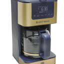 West Bend Timeless 12-Cup Programmable Coffee Maker with Brew Strength Selector for Hot and Iced Coffee, Includes 1-4 Cup Brew Option and Permanent Filter