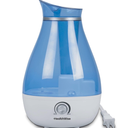 HealthWise Cool Mist Ultrasonic Humidifier | For Medium Size Rooms | No Filter Required | 24 Hour Run Time, Blue, 2.6L