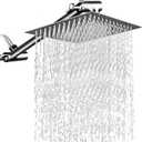 PinWin 12 Inch High Pressure Showerhead with 11 Inch Arm (Chrome)