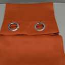 KOUFALL Burnt Orange Grommet Top Curtains for Kitchen Window 45 Inch * 34 Inch Length Set of 2 Panels Colorful Fabric Short Blackout Fall Curtains for Bedroom Decorations Home Decor Bathroom Small Window