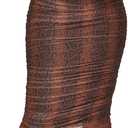 Fastkoala Women Sexy Long Sleeve Printed Sheer Mesh Bodycon Midi Dress See Through Slim Fit Party Clubwear Night Dress (Medium, Snakeskin)