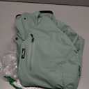 Womens Waterproof Rain jacket Lightweight Active Outdoor Raincoat with Removable Hood (Green, L)