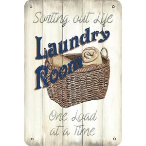 Laundry Room One Load At A Time Vintage Metal Tin Sign Laundry Room Bathroom Living Room Kitchen Home Art Wall Decor Plaque 8X12Inch