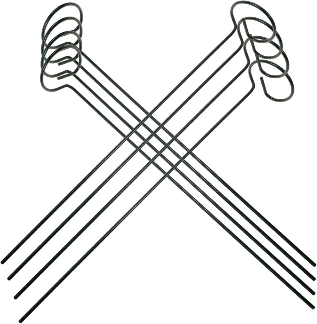 Milisten 8pcs Metal Plant Support Stakes Sturdy Trellis Rods for Climbing Plants Garden Stake for Cucumber Peperomia