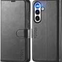 TUCCH Case Wallet for Galaxy S25 Plus 5G, Kickstand [RFID Blocking] Card Holder, Folio Magnetic PU Leather [TPU Shockproof Interior Case] Protective Folio Cover Compatible with Galaxy S25 Plus, Black