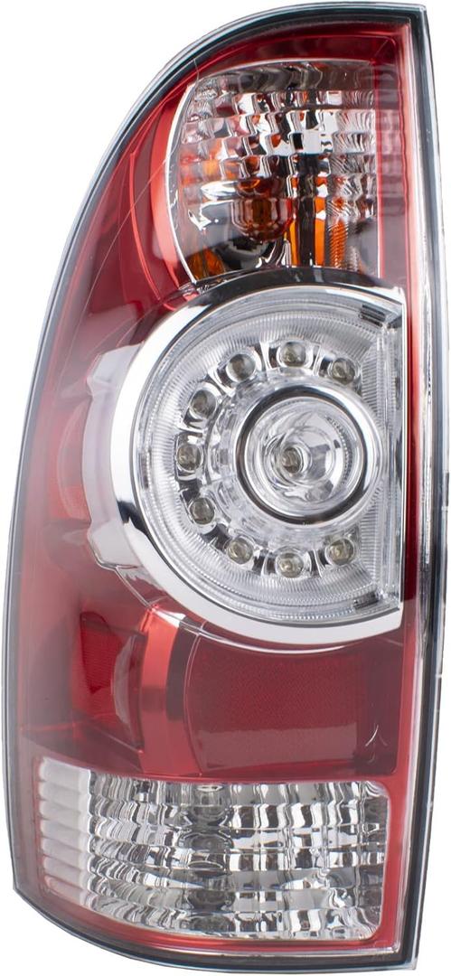 Boine Tail Light Left Driver Side Tail Light Compatible With 2005-2015 Toyota Tacoma Pickup Rear Light Brake Lamps LED Lens Bulb and Harness Included (Left Driver Side)