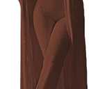 TOLENY Women's Fuzzy 3 Piece Lounge Sets Sweatsuits Open Front Cardigan Crop Tank Tops Wide Legs Pants Outfits (01 - Chocolate), LArge