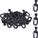 Plastic Hooks for Gazebo Curtains, Black, 36 Pcs | 36 black plastic hooks, for gazebo curtains, mosquito netting, outdoor canopy panels, replacement hanging accessories