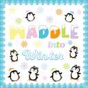 Winter Bulletin Board Decorations, Waddle Into Winter Bulletin Board Decorations, Penguin Classroom Decor, Christmas Snowflake Penguin Paper Cutouts for Home School, 48Pcs