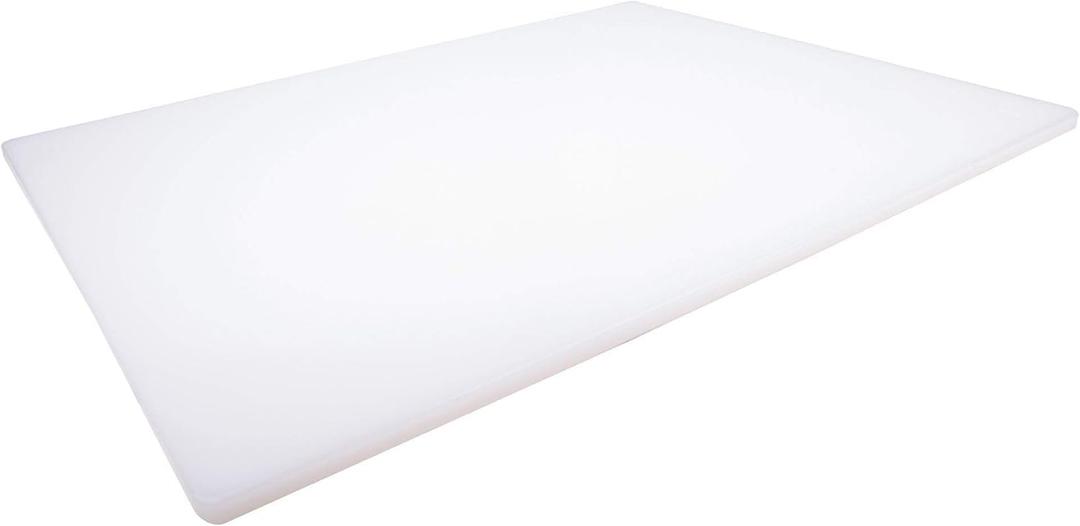 Thirteen Chefs Extra Large 24 x 18 Plastic Cutting Board - 1/2" Thick White HDPE for Restaurants and Professional Kitchens