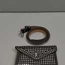 Women Mini Punk Rivet PU Leather Fanny Pack Waist Bag Envelope Flap Clutch Cell Phone Purse
