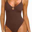 REORIA Women Sexy Cami Bodysuit with Built in Bra Sleeveless Spaghetti Strap Tank Top Body Suit 2026 Summer Going Out Outfits, XS