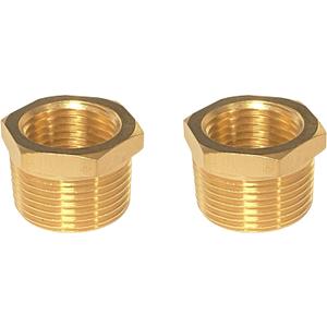 YOUHO 1 to 3/4 reducer Brass Threaded Pipe Fitting 1 NPT Male x 3/4 NPT Female Hex Bushing Adapter (Pack of2)
