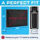Garnetics Outdoor TV Cover 65 Inch Waterproof, Weatherproof TV Enclosures with Smart Shield Screen Protectors, Ideal for Outdoor Use, Moving, and Storage - Black