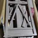 V-Frame Driftwood finished Desk 30"H x 44.1"W x 17.7"D