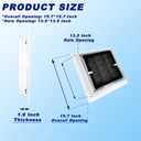 16"*16" Gable Vent,Aluminum Alloy Wall Vent Shed Vents,with Removable Strainer and 180 Degree Opening Angle.Ideal for Attic,Shed,Garage,Play House,Coop.[Inside Dimensions:13.3"w X 13.3"h]-White 1 Pack