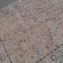 Uphome Boho Bathroom Runner Rug Mat 18x47, Non-Slip Soft Shaggy and Comfortable Large Size Microfiber Vintage Farmhouse Bath Rug, Super Absorbent and Thick, Machine Washable, Long Bath Mat, Pink (1'6" x 3'11" (Rectangular))